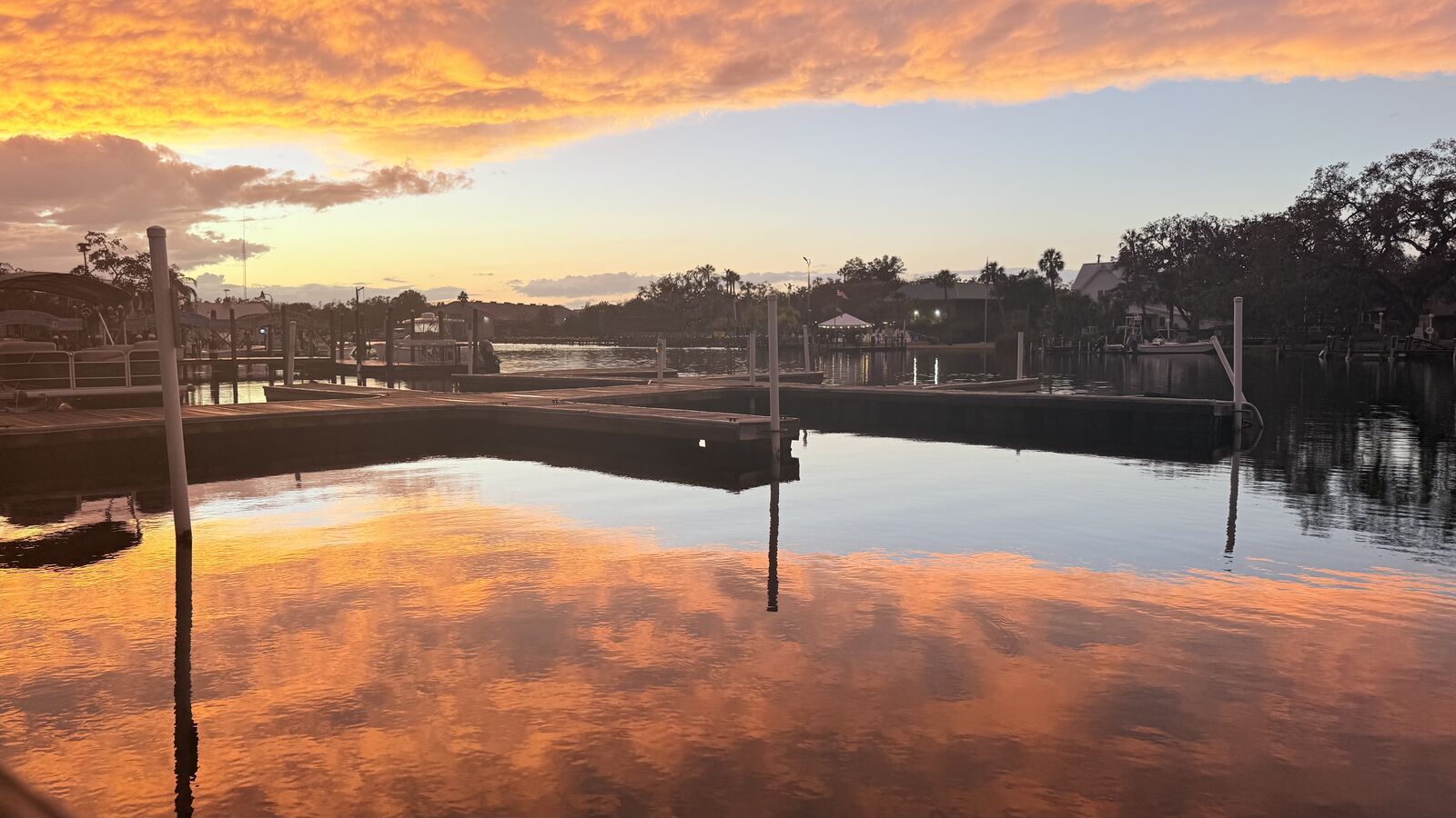 Marina at sunset on the Homosassa River